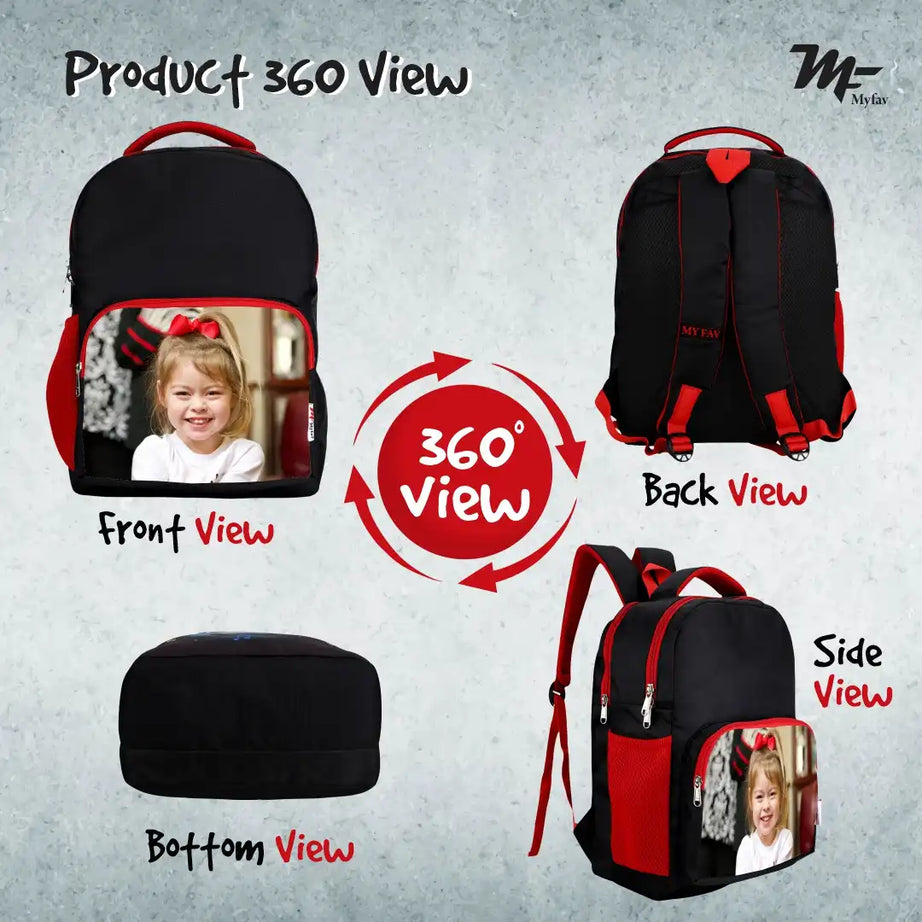 MY FAV Personalized/ Customized Print Kids School Bag For Girls/Boys, School, Casual, Picnic, Nursery-(2 to 10 year Old Kid)
