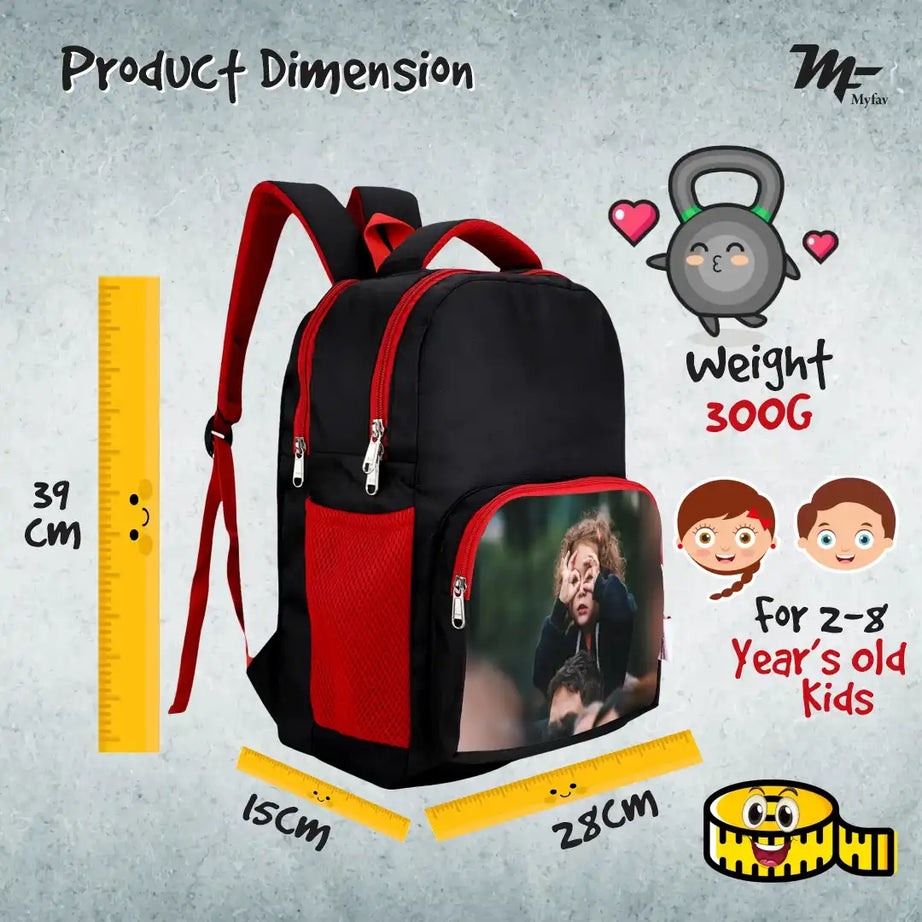 MY FAV Personalized/ Customized Print Kids School Bag For Girls/Boys, School, Casual, Picnic, Nursery-(2 to 10 year Old Kid)