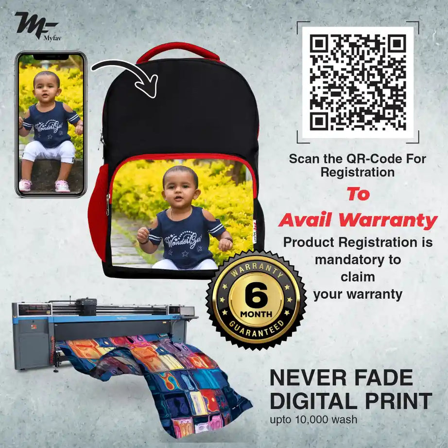 MY FAV Personalized/ Customized Print Kids School Bag For Girls/Boys, School, Casual, Picnic, Nursery-(2 to 10 year Old Kid)