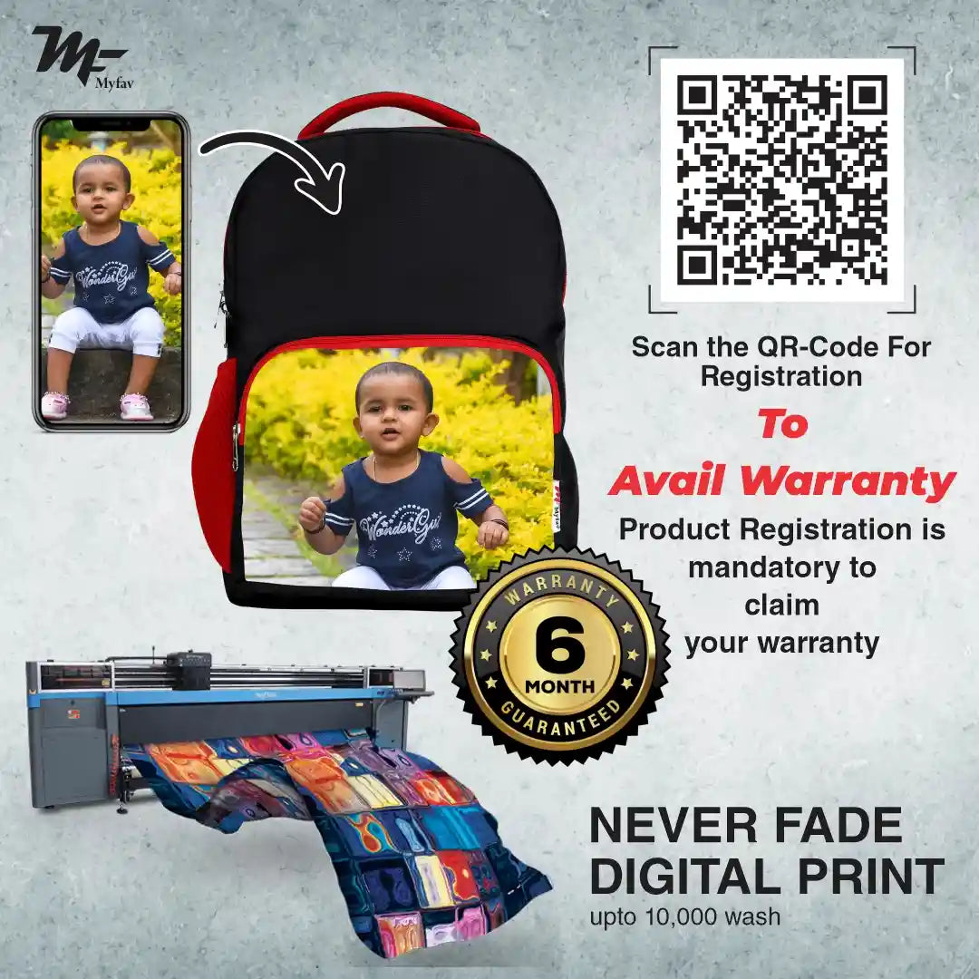 MY FAV Personalized/ Customized Print Kids School Bag For Girls/Boys, School, Casual, Picnic, Nursery-(2 to 10 year Old Kid)