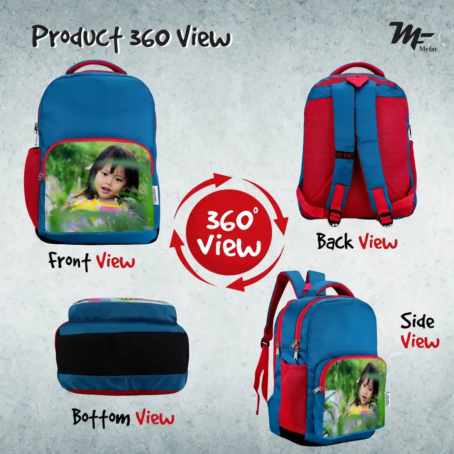 MY FAV Personalized/ Customized Print Kids School Bag For Girls/Boys, School, Casual, Picnic, Nursery-(2 to 10 year Old Kid)