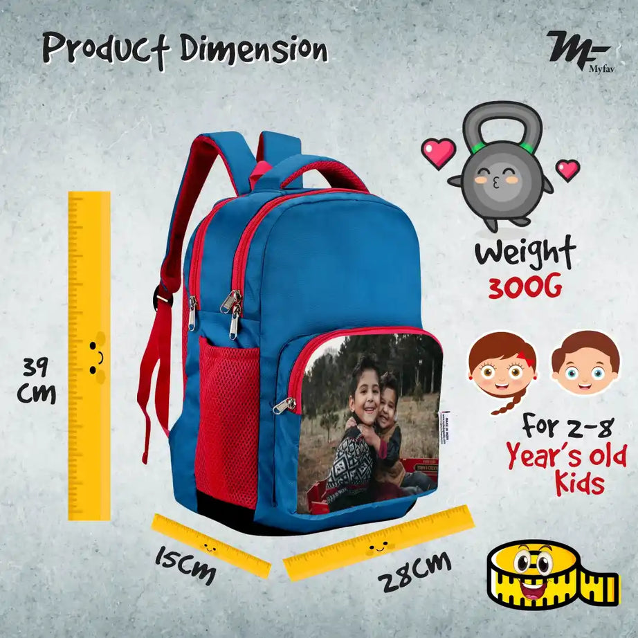 MY FAV Personalized/ Customized Print Kids School Bag For Girls/Boys, School, Casual, Picnic, Nursery-(2 to 10 year Old Kid)