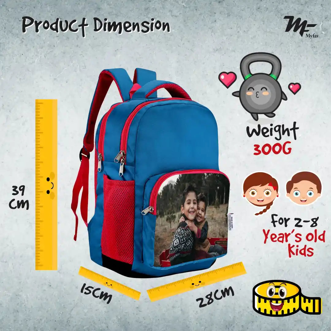 MY FAV Personalized/ Customized Print Kids School Bag For Girls/Boys, School, Casual, Picnic, Nursery-(2 to 10 year Old Kid)