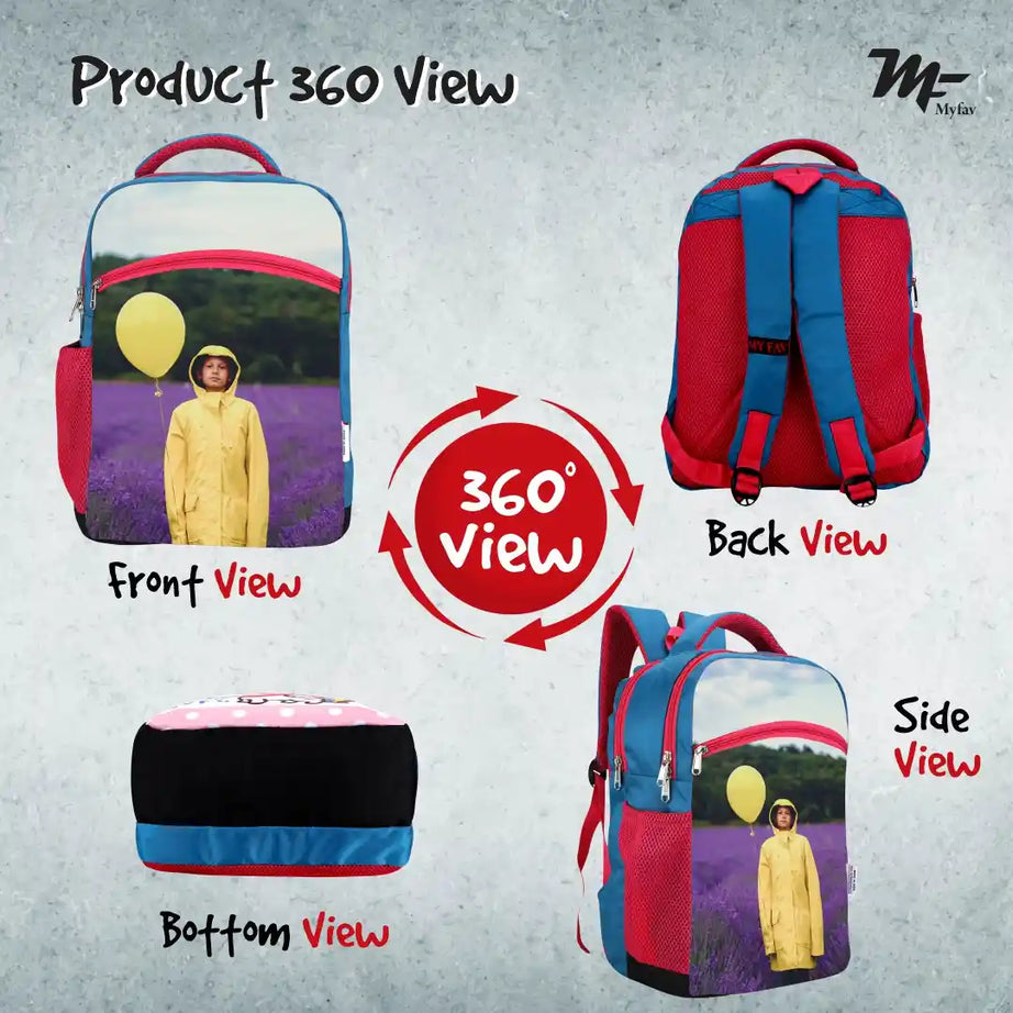 MY FAV Personalized/ Customized Print Kids School Bag For Girls/Boys, School, Casual, Picnic, Nursery-(2 to 10 year Old Kid)