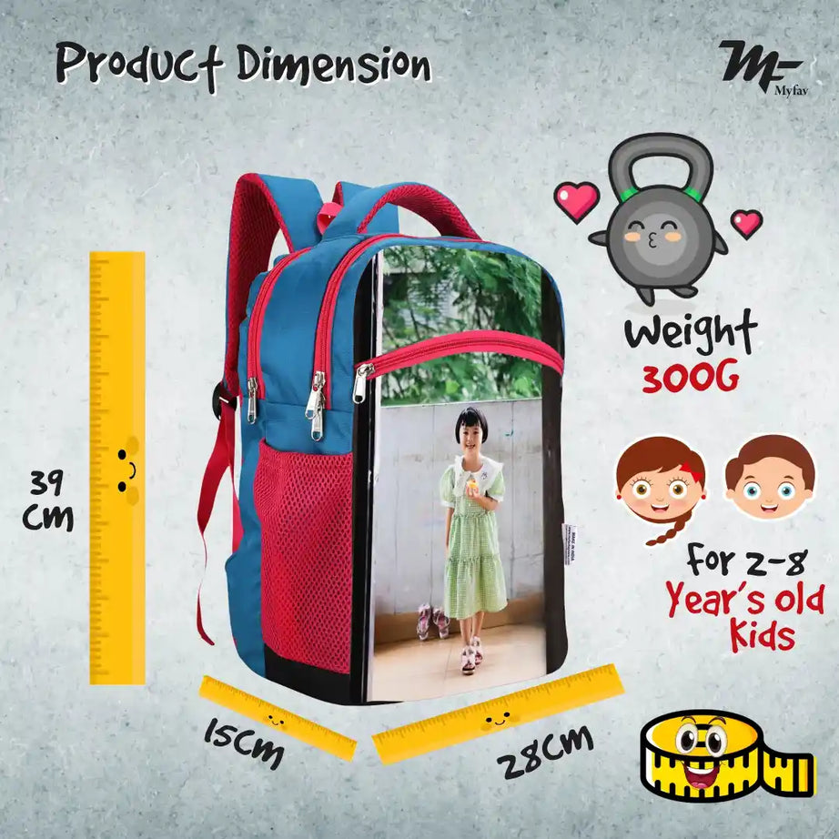 MY FAV Personalized/ Customized Print Kids School Bag For Girls/Boys, School, Casual, Picnic, Nursery-(2 to 10 year Old Kid)