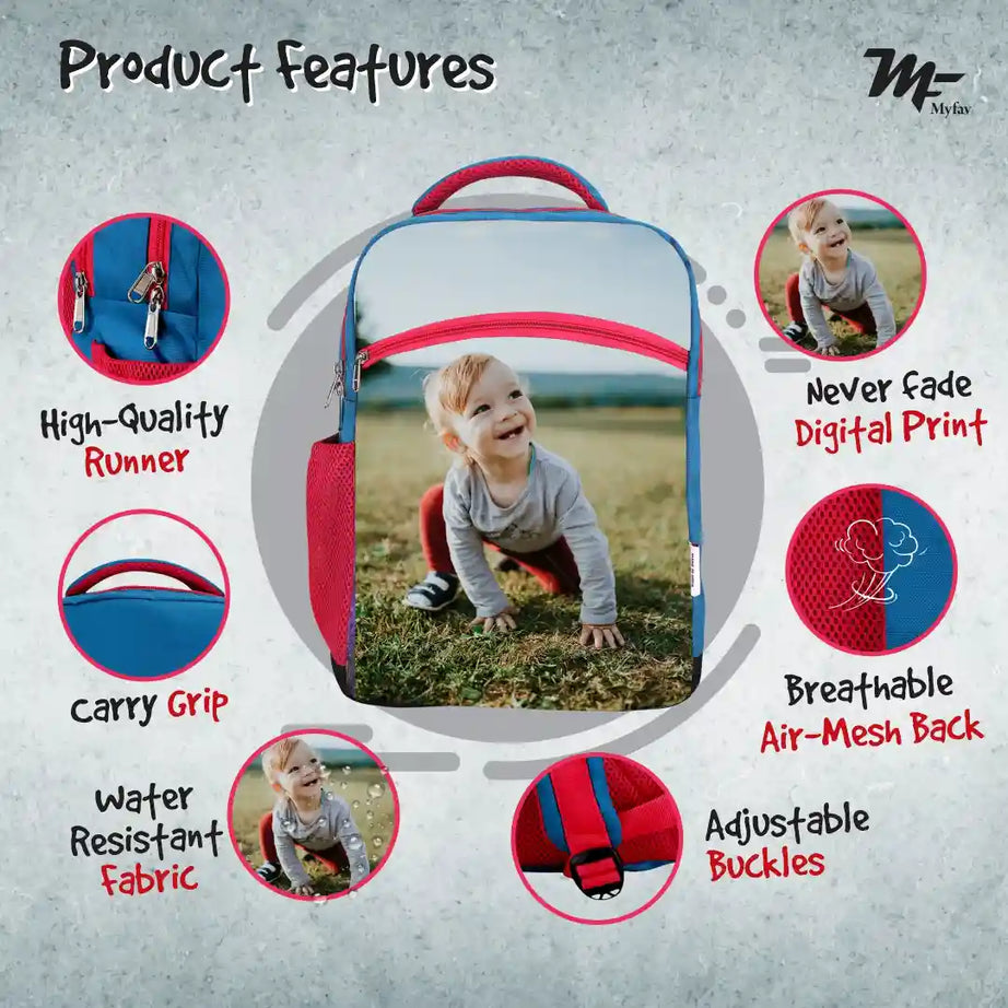 MY FAV Personalized/ Customized Print Kids School Bag For Girls/Boys, School, Casual, Picnic, Nursery-(2 to 10 year Old Kid)