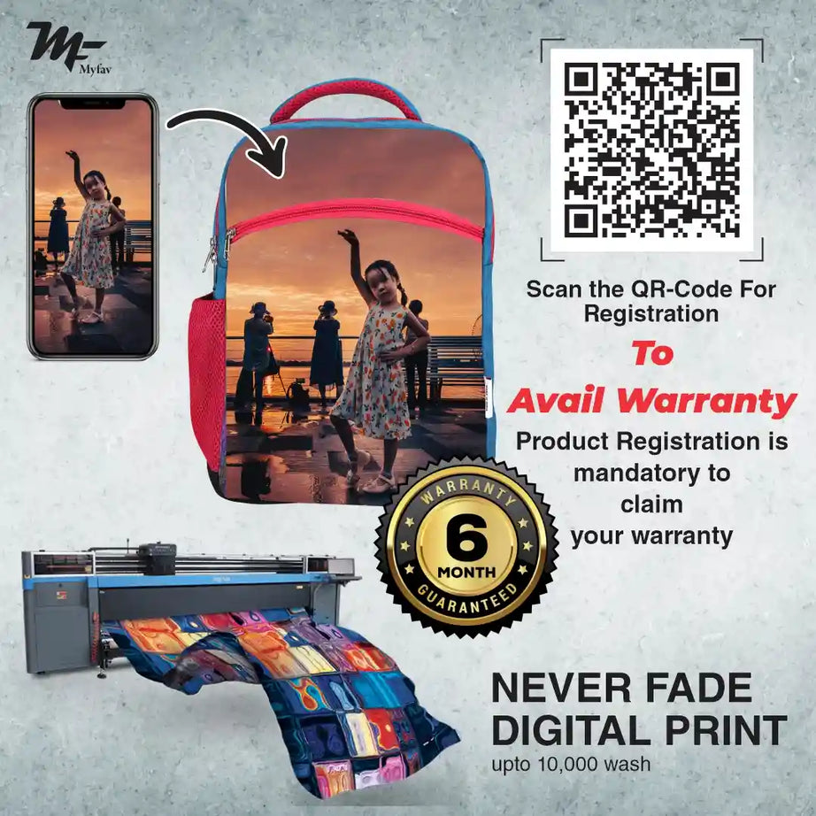 MY FAV Personalized/ Customized Print Kids School Bag For Girls/Boys, School, Casual, Picnic, Nursery-(2 to 10 year Old Kid)