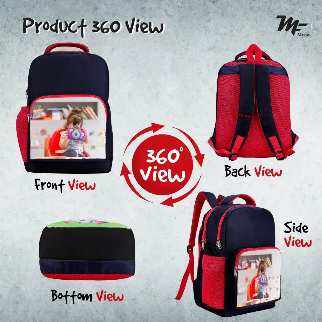 MY FAV Personalized/ Customized Print Kids School Bag For Girls/Boys, School, Casual, Picnic, Nursery-(2 to 10 year Old Kid)
