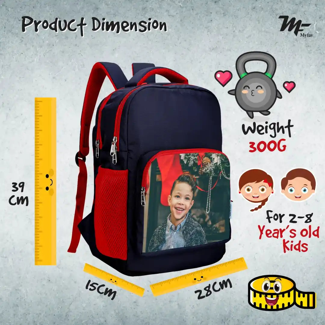 MY FAV Personalized/ Customized Print Kids School Bag For Girls/Boys, School, Casual, Picnic, Nursery-(2 to 10 year Old Kid)