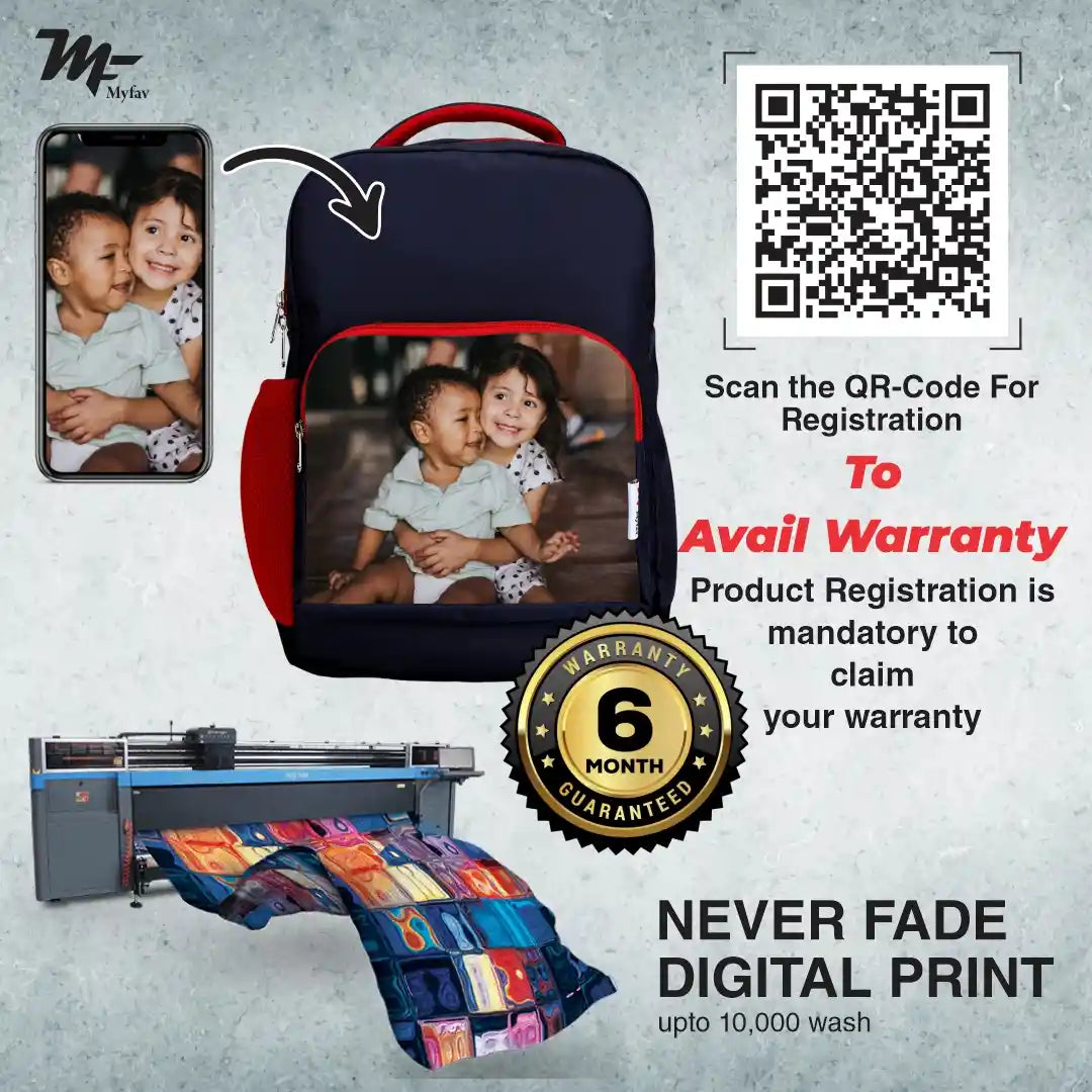 MY FAV Personalized/ Customized Print Kids School Bag For Girls/Boys, School, Casual, Picnic, Nursery-(2 to 10 year Old Kid)