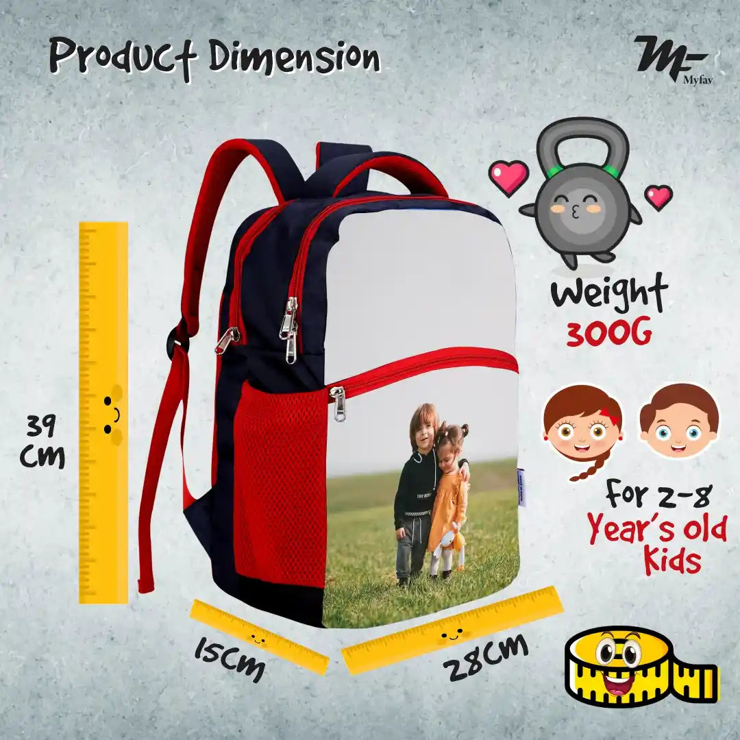 MY FAV Personalized/ Customized Print Kids School Bag For Girls/Boys, School, Casual, Picnic, Nursery-(2 to 10 year Old Kid)