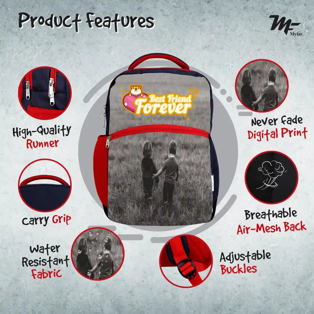 MY FAV Personalized/ Customized Print Kids School Bag For Girls/Boys, School, Casual, Picnic, Nursery-(2 to 10 year Old Kid)