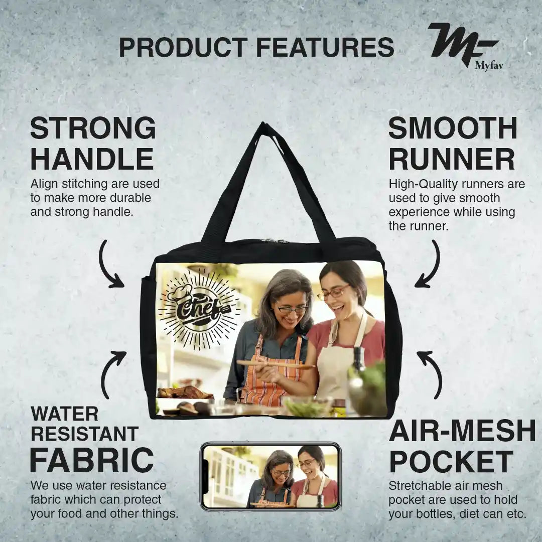 My Fav Personalized/ Customized Print Diaper And Lunch Bag For Men, Women And Kids