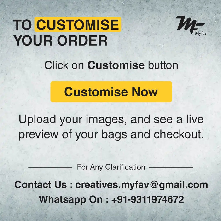 My Fav Personalized/Customized Print Black Colour Office Laptop Bag Briefcase 15.6 Inch for Women and Men