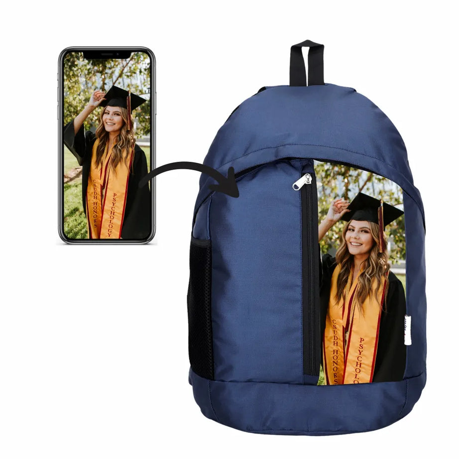 My Fav Personalized/ Customized Print 21 L Blue Laptop Backpack for Men Women / College Bag for Boys Girls / Office Bag