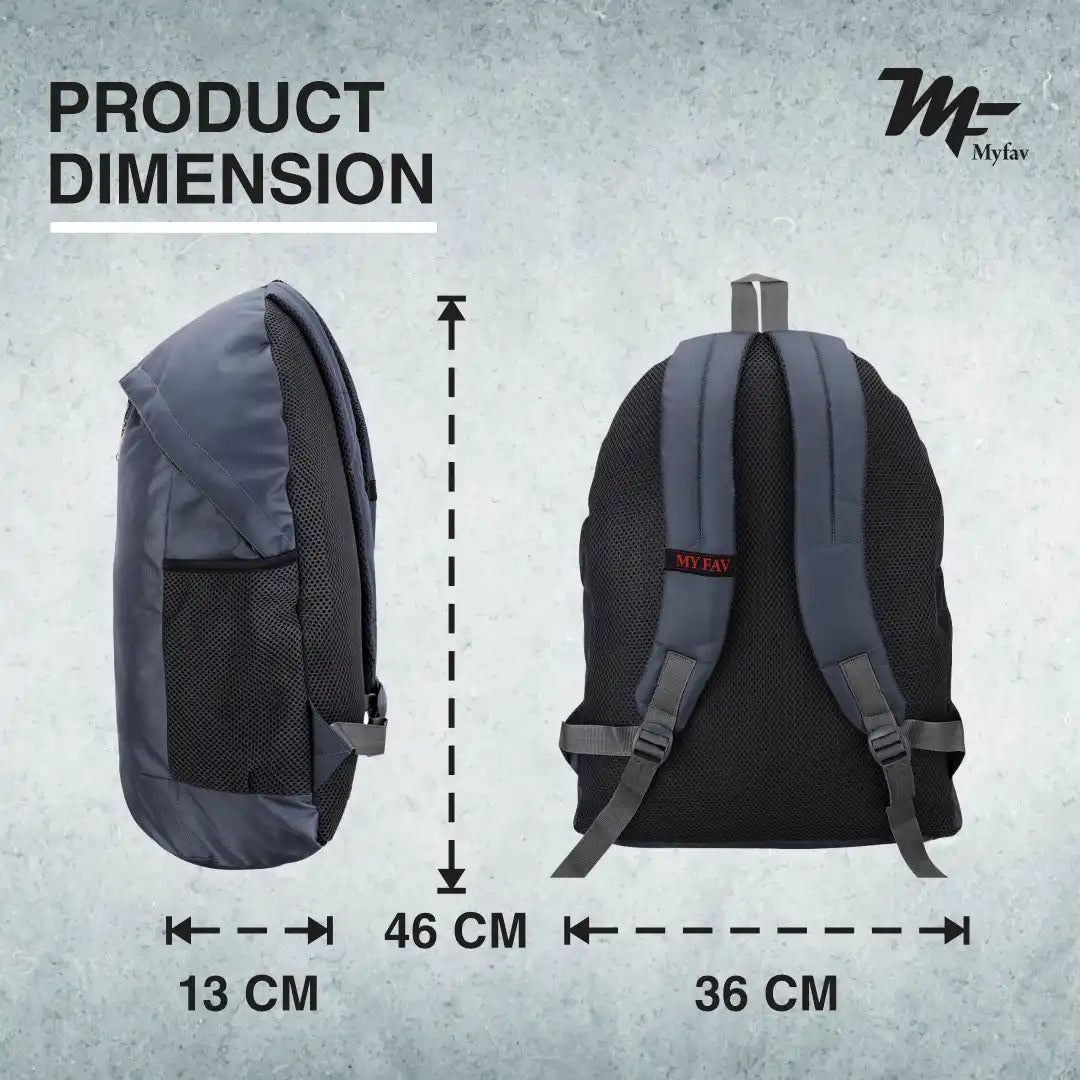 My Fav Personalized/ Customized Print 21 L Grey Colour Laptop Backpack for Men Women / College Bag for Boys Girls / Office Bag