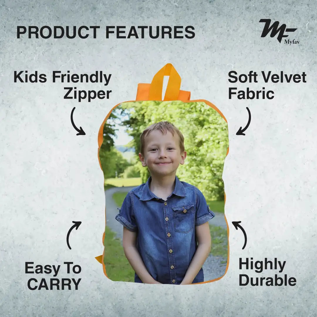 My Fav Personalized/ Customized Print Play School Bag Picknick & Kids Bag Yellow Colour