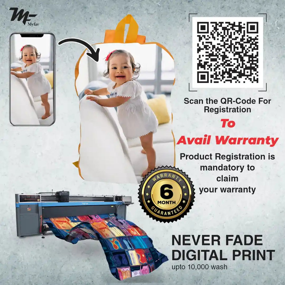 My Fav Personalized/ Customized Print Play School Bag Picknick & Kids Bag Yellow Colour