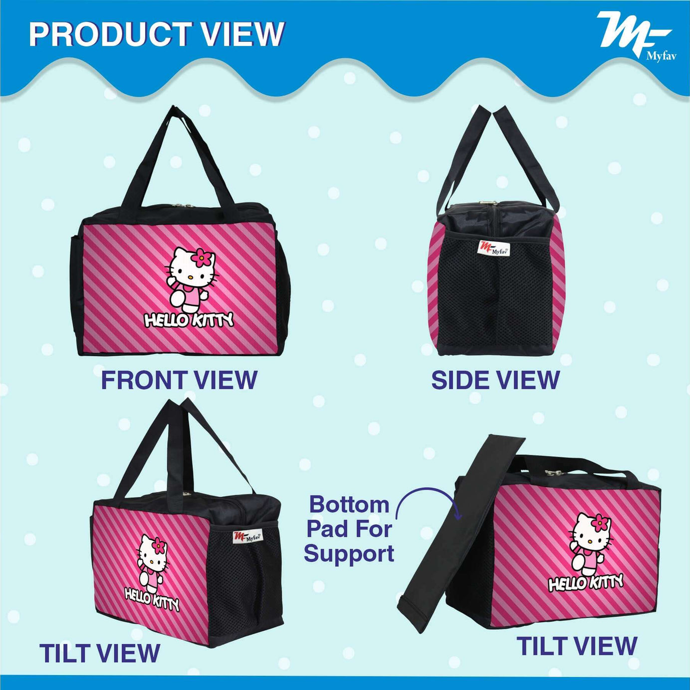 My Fav Kitty Printed Diaper Bag