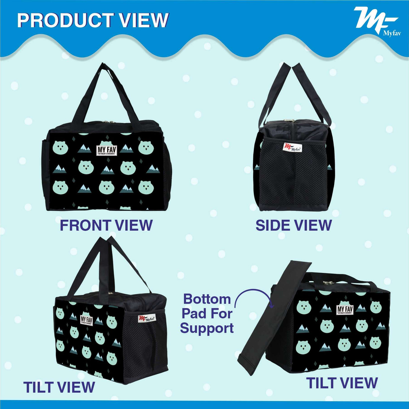 My Fav Cartoon Printed Diaper Bag