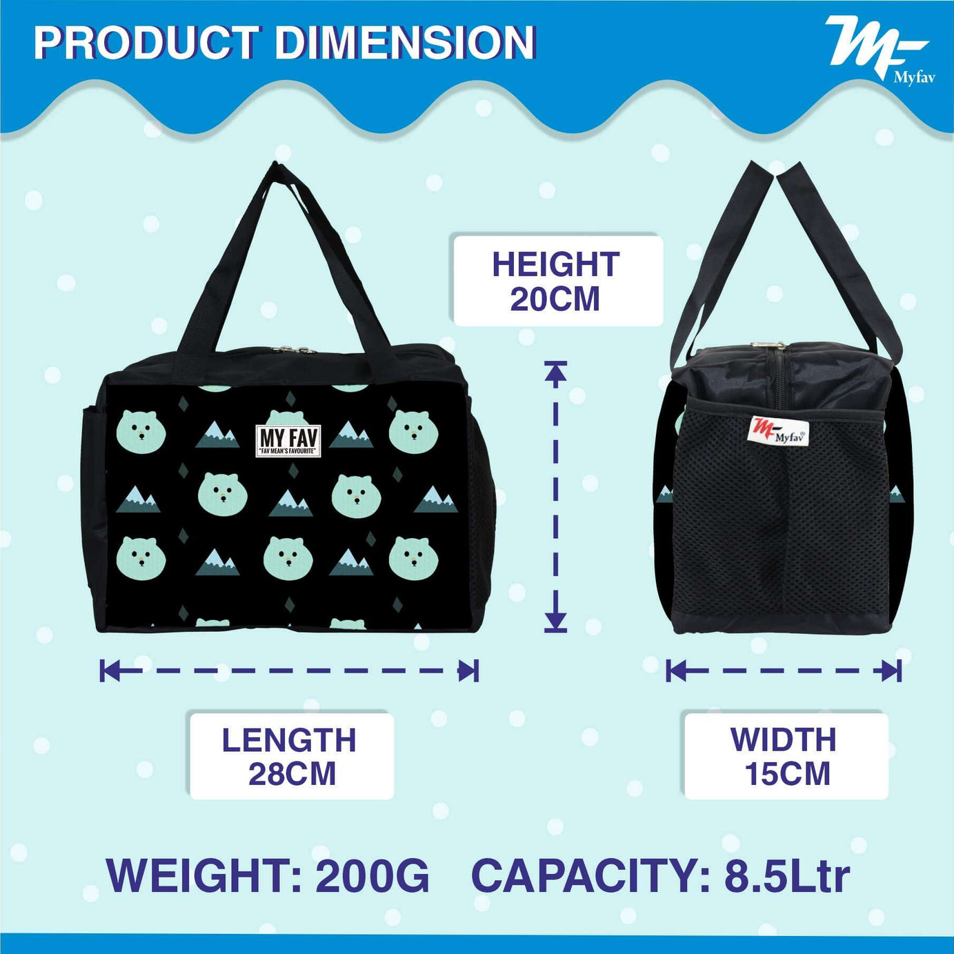 My Fav Cartoon Printed Diaper Bag