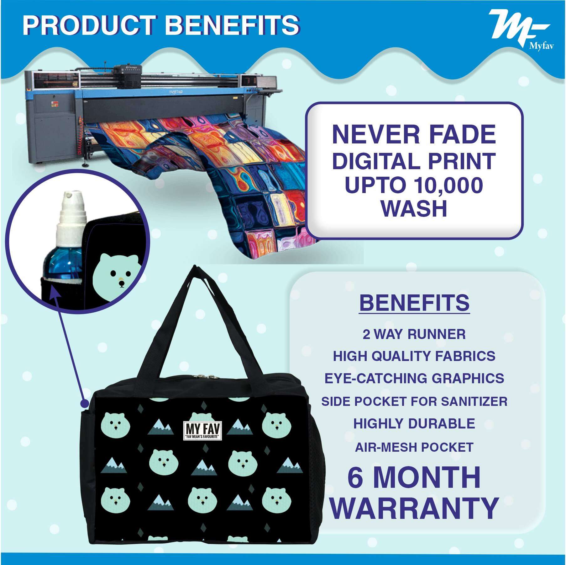 My Fav Cartoon Printed Diaper Bag