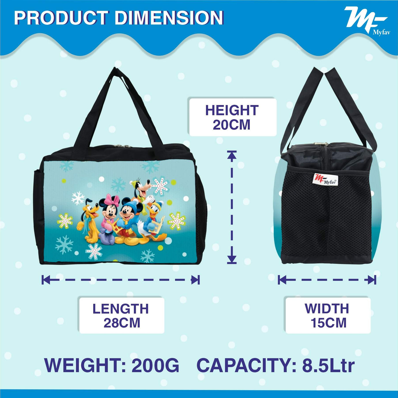 My Fav Cartoon Printed Diaper Bag