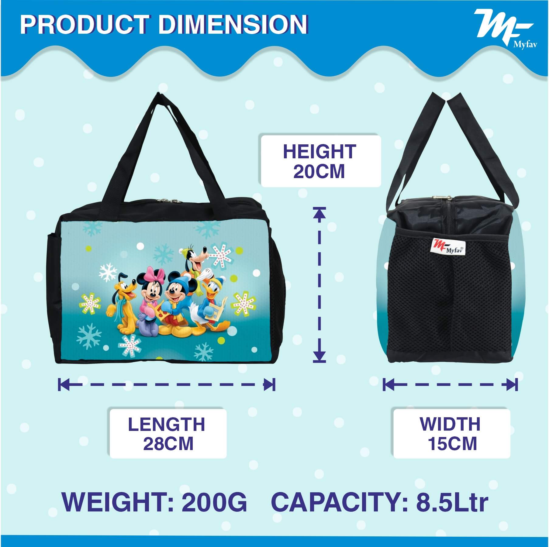 My Fav Cartoon Printed Diaper Bag