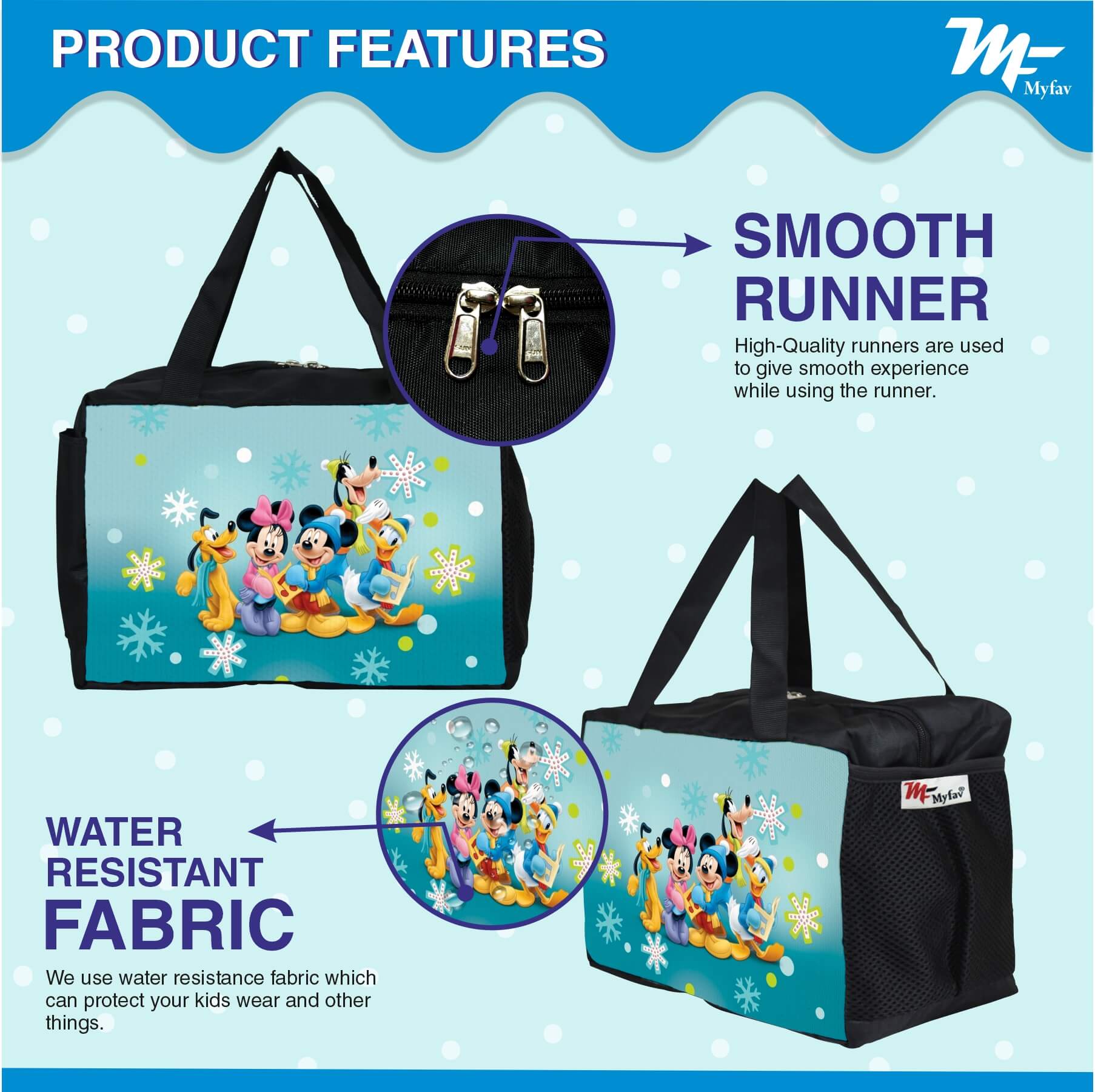 My Fav Cartoon Printed Diaper Bag