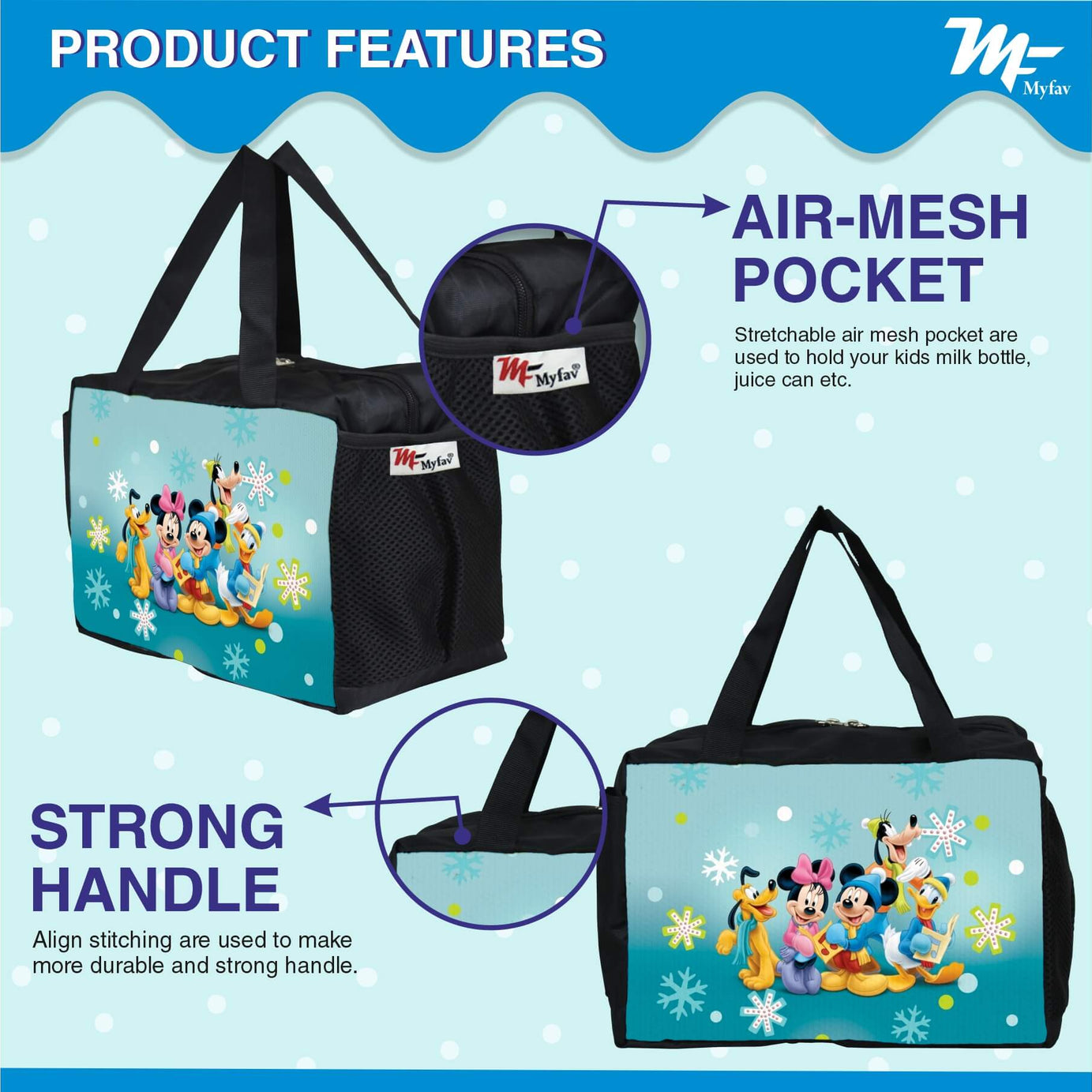 My Fav Cartoon Printed Diaper Bag