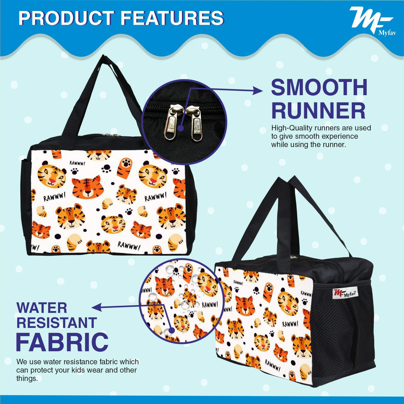 My Fav Tiger Printed Diaper Bag
