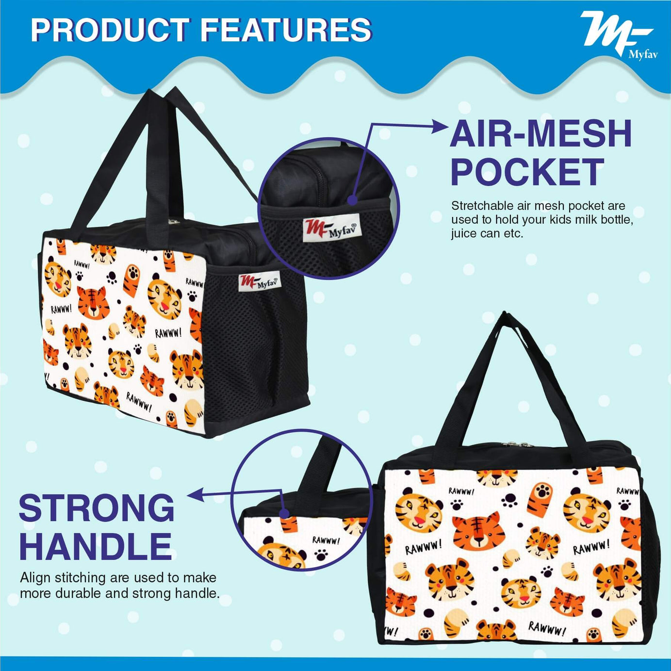 My Fav Tiger Printed Diaper Bag