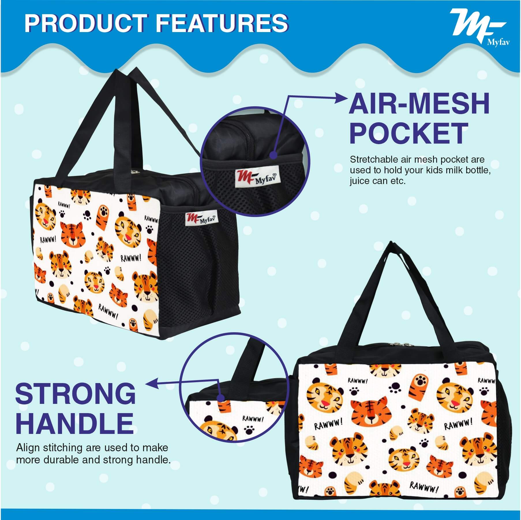 My Fav Tiger Printed Diaper Bag