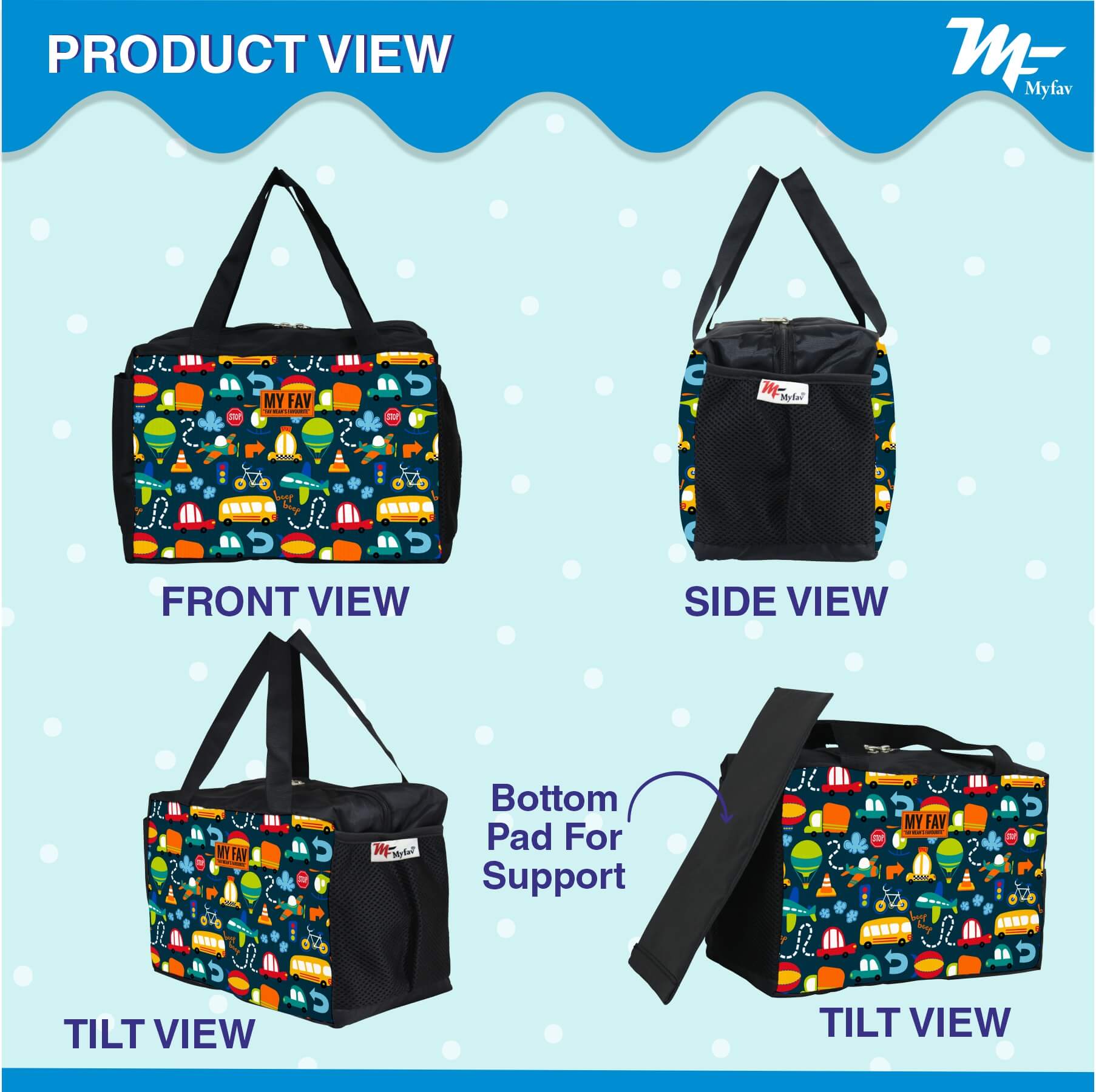 My Fav City Printed Diaper Bag