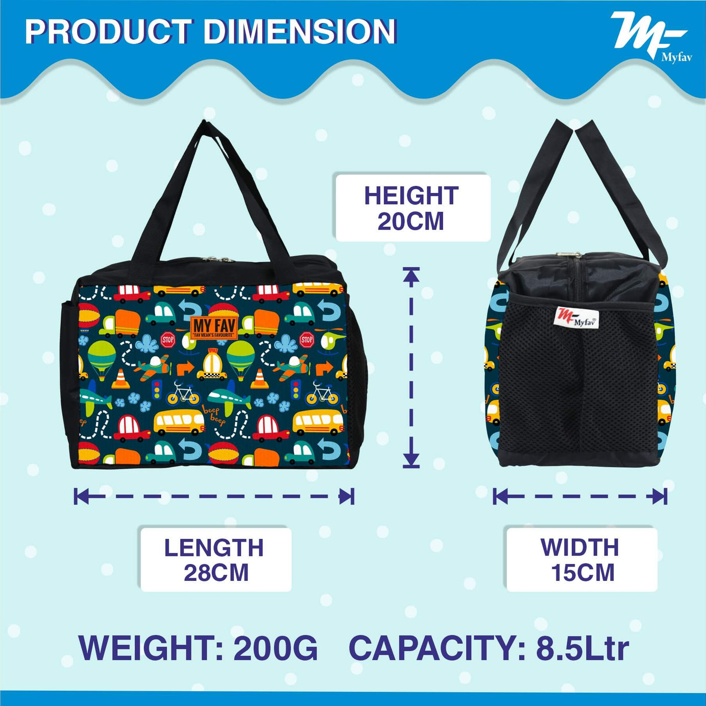 My Fav City Printed Diaper Bag