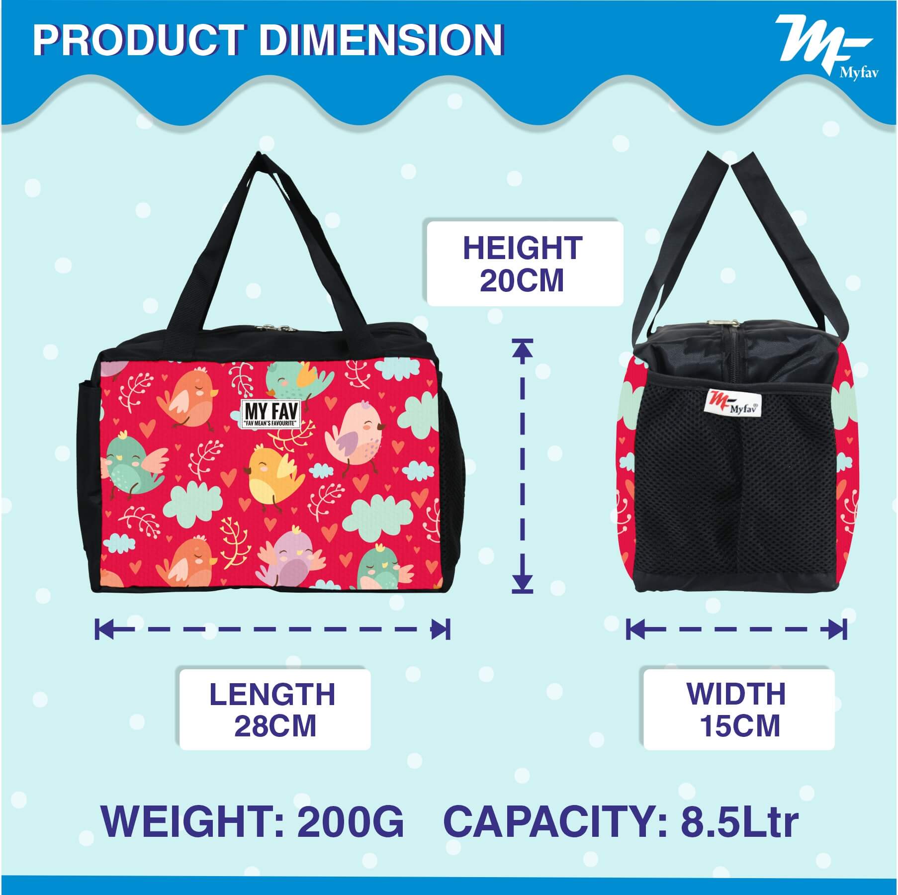 My Fav Sparrow Printed Diaper Bag