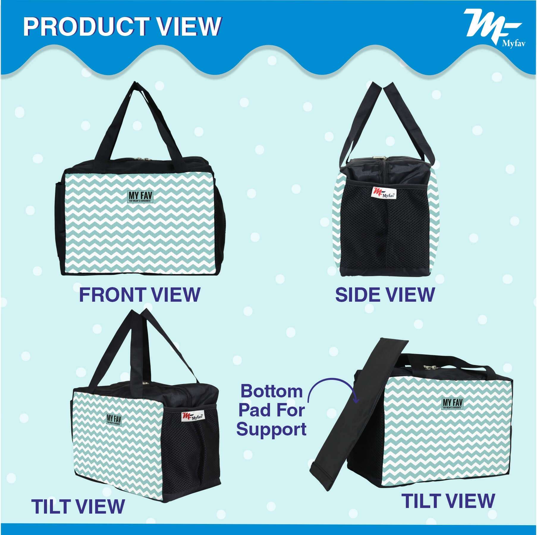 My Fav Waterfall Printed Diaper Bag