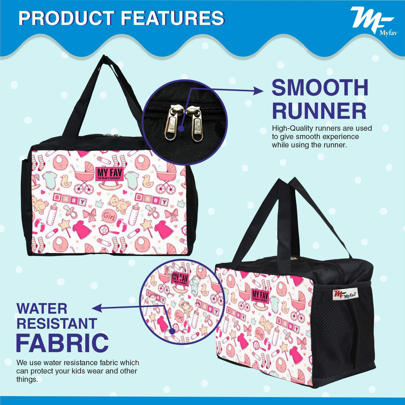 My Fav baby product Printed Diaper Bag