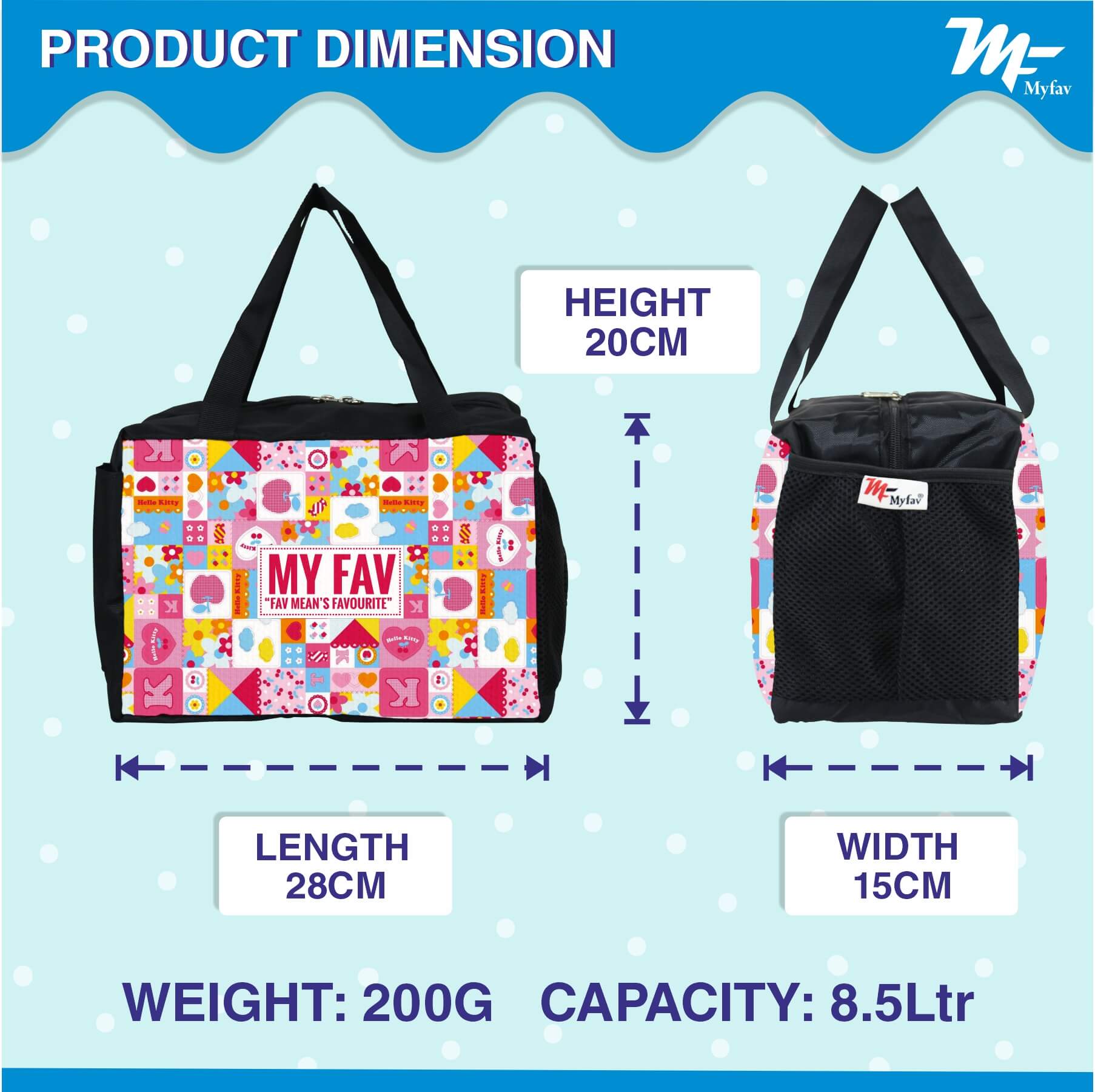 My Fav Cartoon Printed Diaper Bag