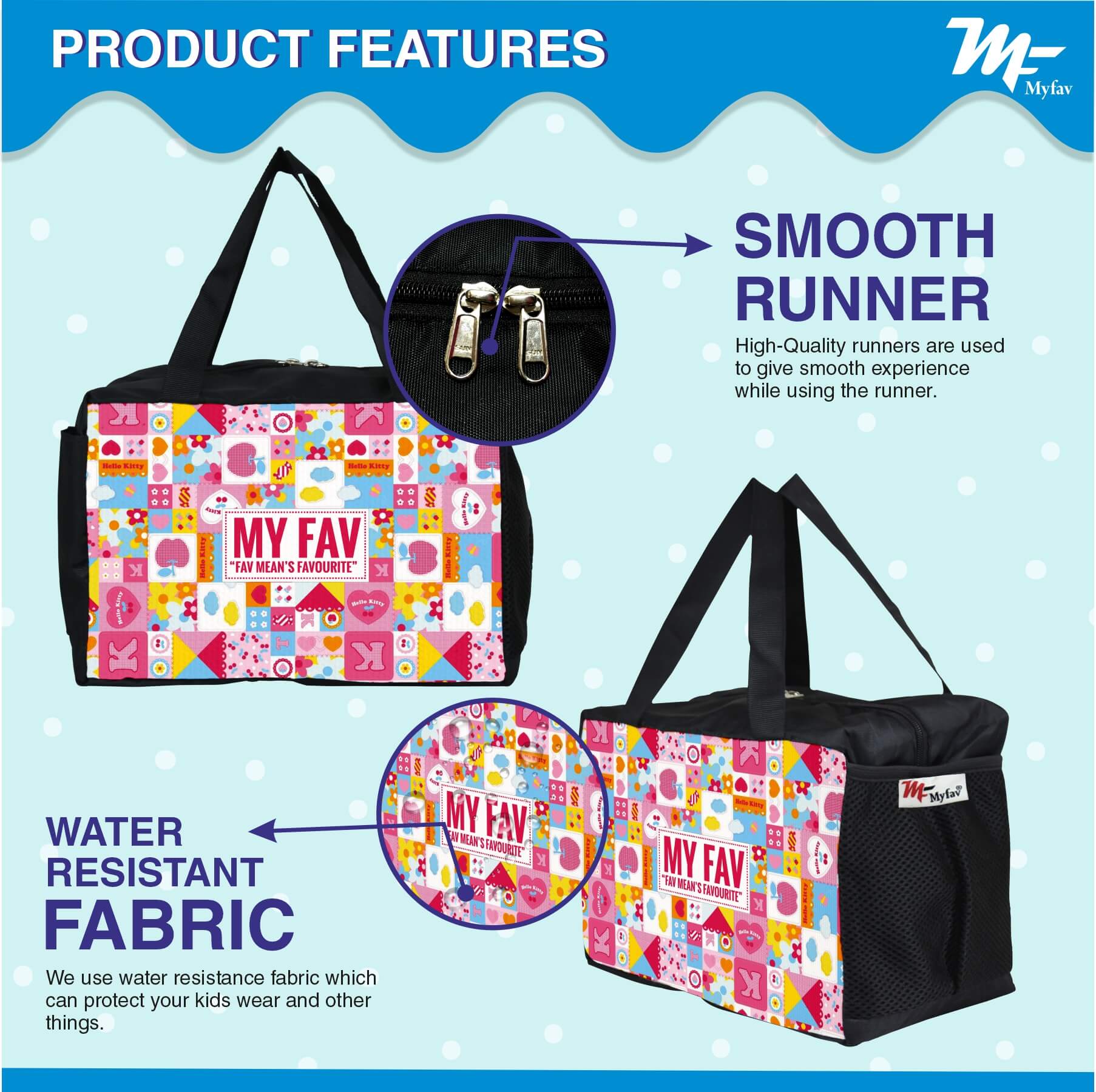 My Fav Cartoon Printed Diaper Bag