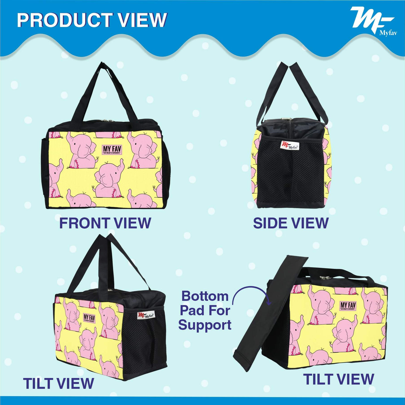 MY FAV Elephant Print Diaper Bag Diaper Bag