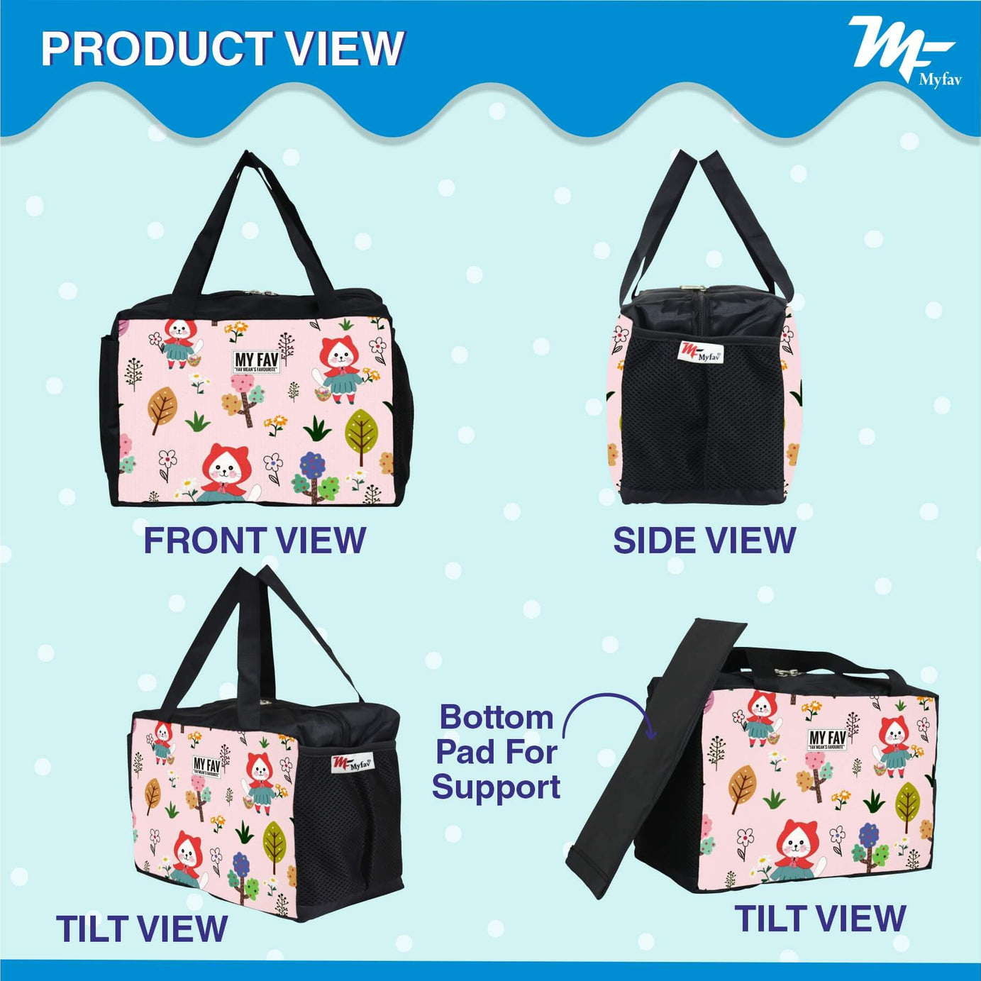 MY FAV Teddy Flower Print Diaper Bag Diaper Bag