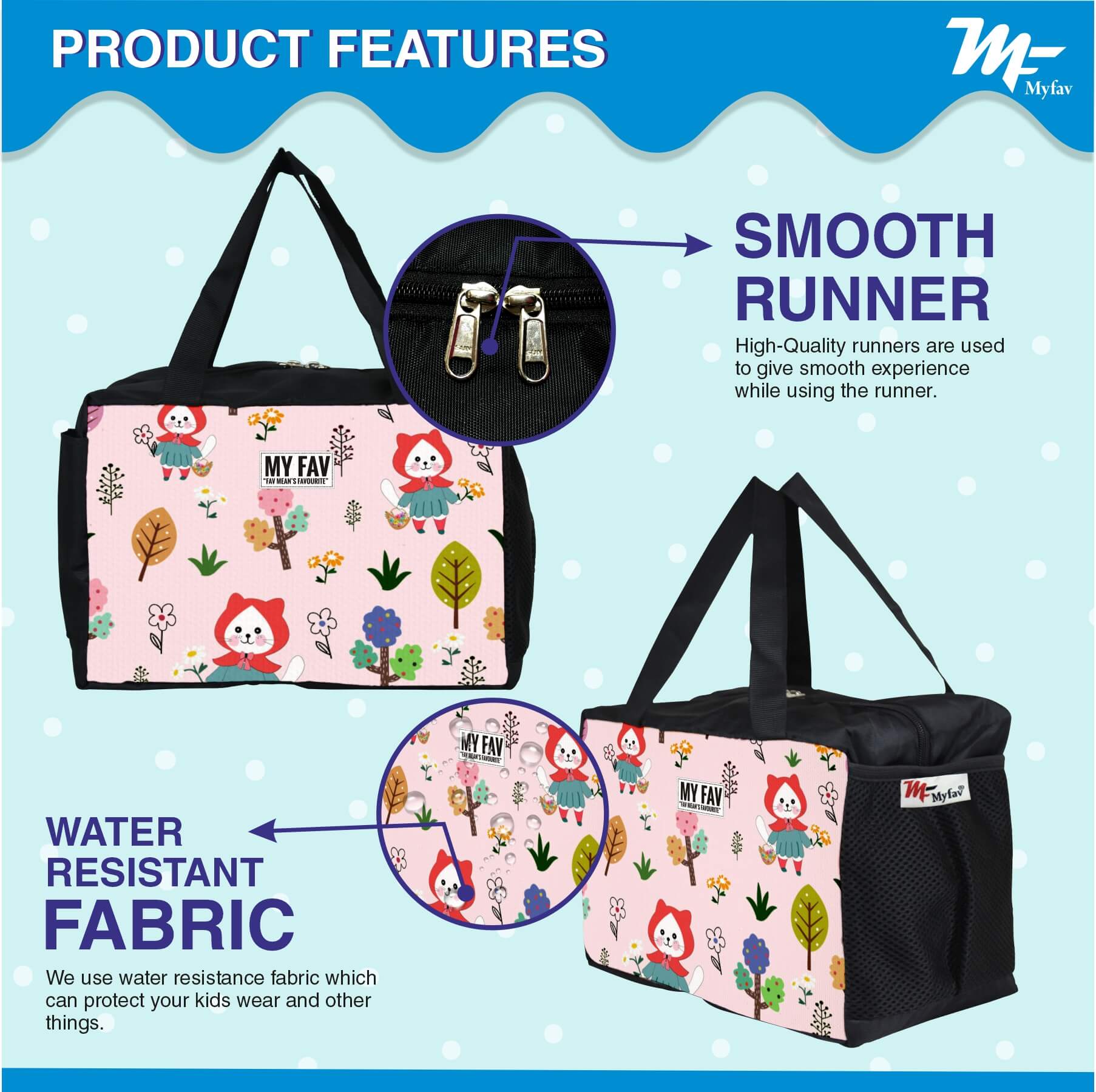 MY FAV Teddy Flower Print Diaper Bag Diaper Bag