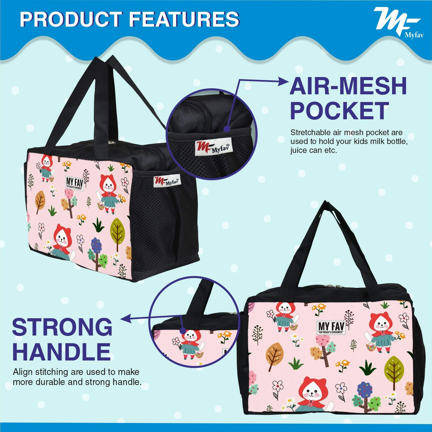 MY FAV Teddy Flower Print Diaper Bag Diaper Bag