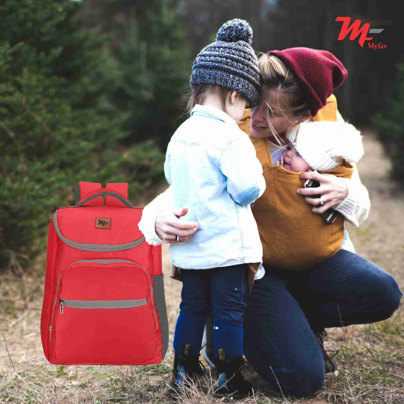 MY FAV Stylish Multipurpose Diaper Bag Waterproof Travel Backpack for Moms with Newborns - Ideal for Baby Essentials, Fashionable and Functional