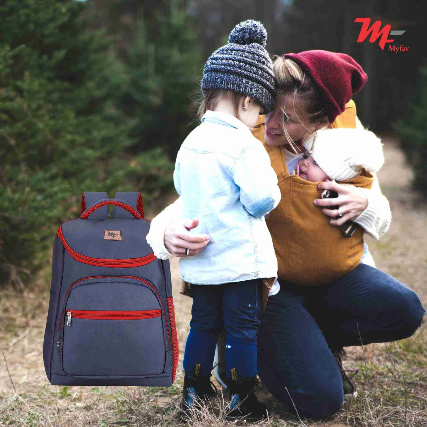 MY FAV Stylish Multipurpose Diaper Bag Waterproof Travel Backpack for Moms with Newborns - Ideal for Baby Essentials, Fashionable and Functional