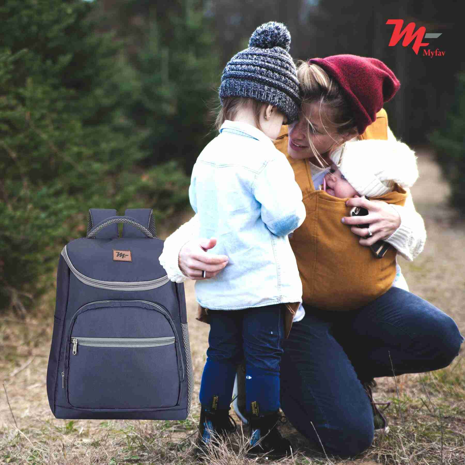 MY FAV Stylish Multipurpose Diaper Bag Waterproof Travel Backpack for Moms with Newborns - Ideal for Baby Essentials, Fashionable and Functional