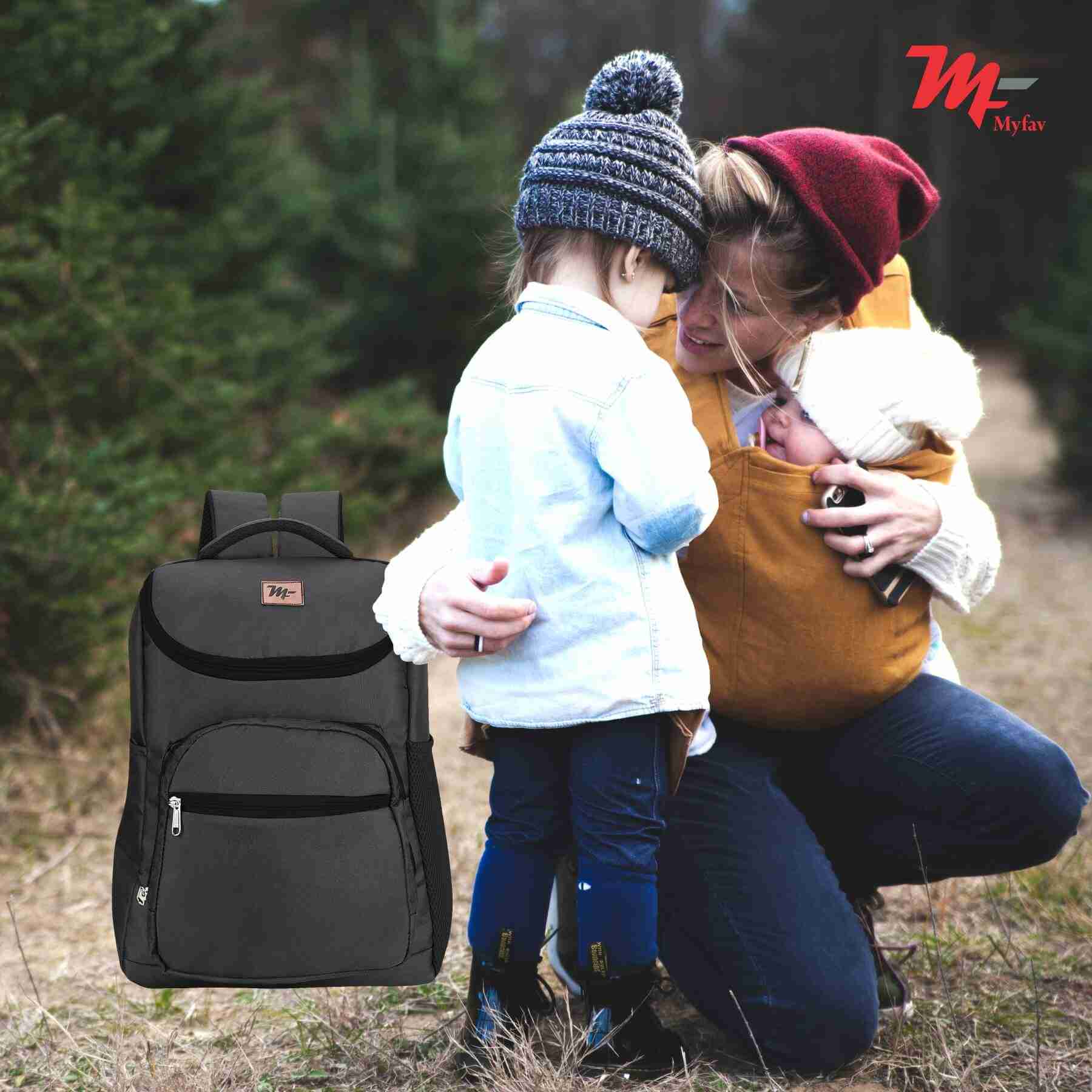 MY FAV Stylish Multipurpose Diaper Bag Waterproof Travel Backpack for Moms with Newborns - Ideal for Baby Essentials, Fashionable and Functional