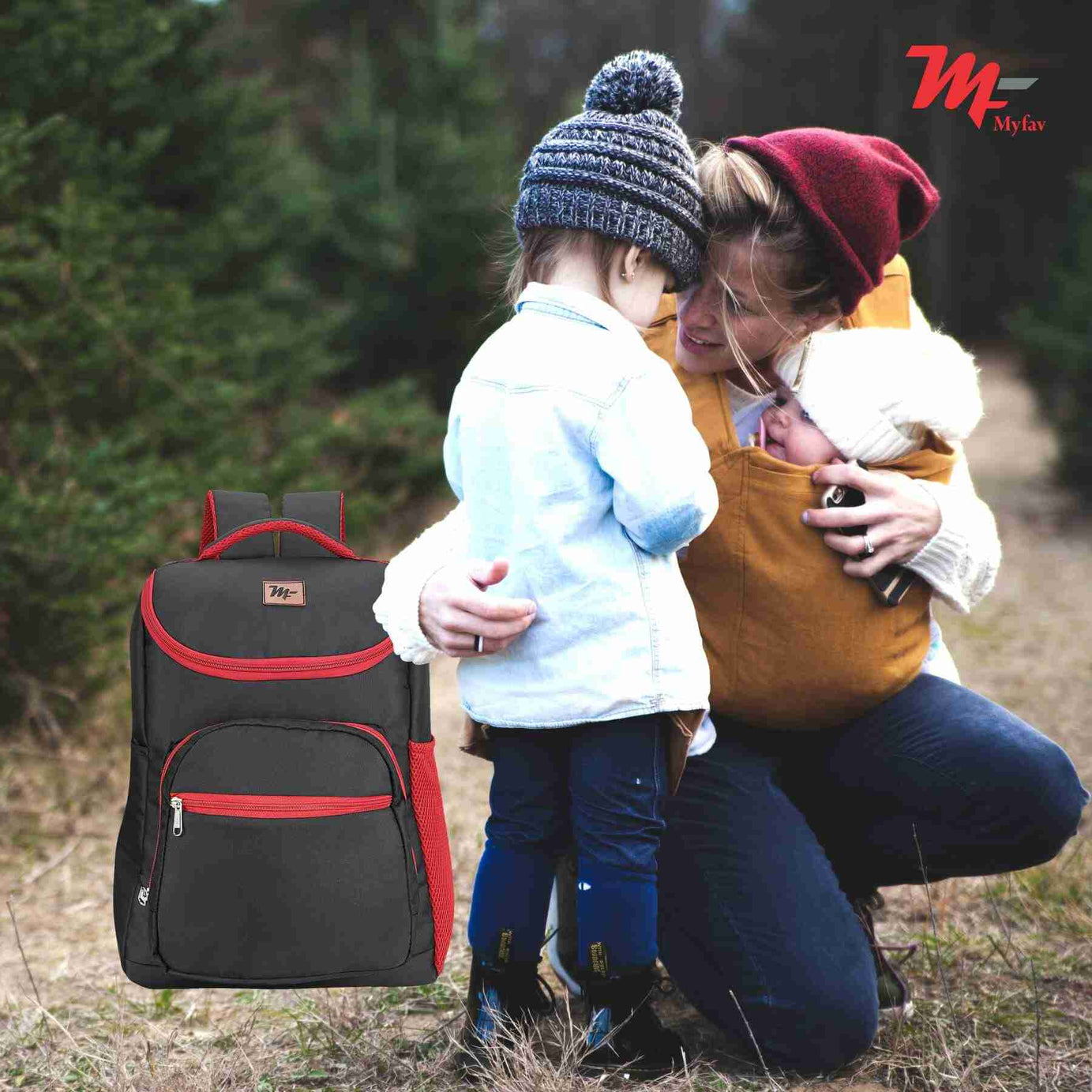 MY FAV Stylish Multipurpose Diaper Bag Waterproof Travel Backpack for Moms with Newborns - Ideal for Baby Essentials, Fashionable and Functional