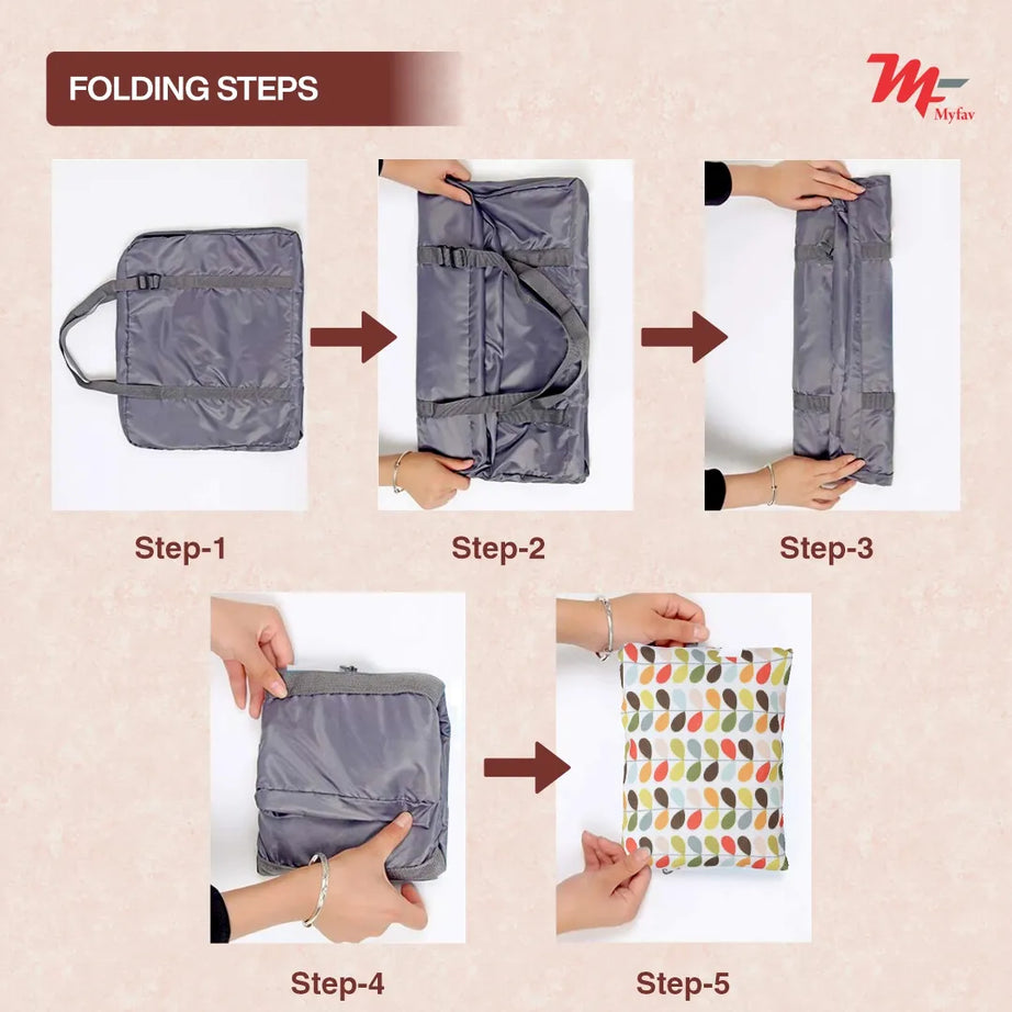 MY FAV Printed Foldable Travel Bag with Adjustable Buckels & Smooth Zipper Lightweight Waterproof Carry on Luggage Duffel Bags for Travelling Sports (6 Month Warranty)